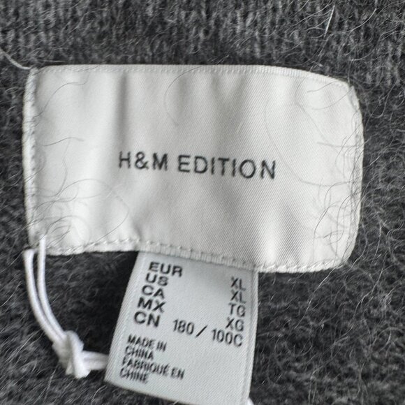 H&M EditionMerino Wool Gray Beaded Midi Skirt XL - Picture 6 of 6